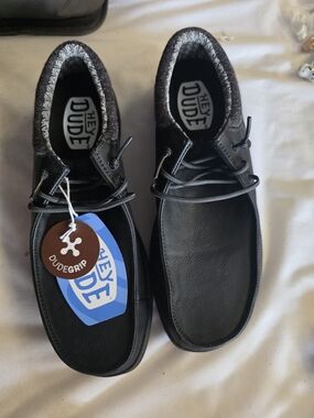 Hey Dude Mens Black Wally Casual Shoe